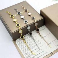 Bvlgari飾品 寶格麗手鏈黑白貝殼手鏈 玫瑰金 金色 銀色  zgbq3069