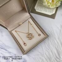Bvlgari飾品 寶格麗新款925純銀項鏈 花瓣金色項鏈  zgbq3070