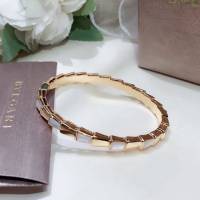 Bvlgari飾品 寶格麗蛇手鐲 Serpenti高級珠寶 亞金材質電鍍玫瑰金色女士手鐲  zgbq3094