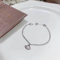 Bvlgari飾品 寶格麗雙面三角鏤空裙子大小鑽手鏈 diva系列 925純銀電鍍18k鑲鑽扇形裙子鑲鑽手鏈  zgbq3111