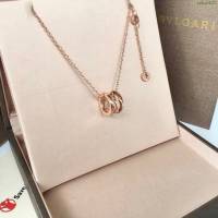 Bvlgari飾品 寶格麗鏤空項鏈 玫瑰金 白金  zgbq3123