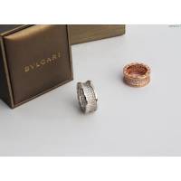 Bvlgari飾品 寶格麗小蠻腰戒指 鉑金玫瑰金  zgbq3217