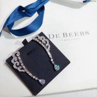 Bvlgari飾品 寶格麗DE BEERS新款氣質方鑽耳釘  zgbq3348