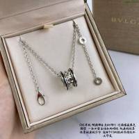 Bvlgari飾品 寶格麗螺旋項鏈 通體925純銀黑色陶瓷項鏈  zgbq3359