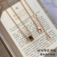 Bvlgari飾品 寶格麗精工咖啡陶瓷項鏈 925純銀項鏈  zgbq3361
