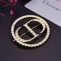 Dior飾品 迪奧經典熱銷款圓形logo胸針  zgd1084