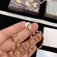 Dior飾品 迪奧經典熱銷款耳釘 S925銀針Dior耳環  zgd1150