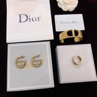Dior飾品 迪奧經典熱銷款CD耳釘手鐲戒指  zgd1210