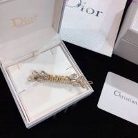 Dior飾品 迪奧經典熱銷款單邊耳釘 DIOR馬眼系列葉子鑽石元素髮夾  zgd1353