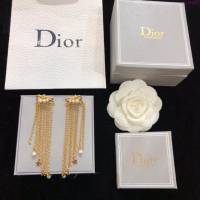 Dior飾品 迪奧經典熱銷款大小珍珠五流蘇s925純銀針耳釘耳環  zgd1429