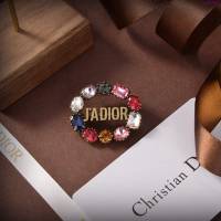 Dior飾品 迪奧經典熱銷款JADIOR彩鑽圓圈復古胸針  zgd1498