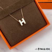 Hermes首飾品 愛馬仕H琺瑯項鏈 Hermes經典款女項鏈  zgh1508