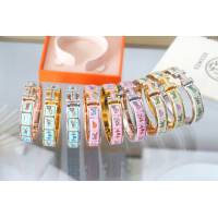 Hermes首飾品 愛馬仕新顏色H扣手鐲 Hermes同步官網女士手環  zgh1509