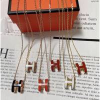 Hermes首飾品 愛馬仕高品質女款項鏈 Hermes琺瑯H項鏈  zgh1549