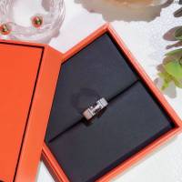 Hermes首飾品 愛馬仕進口925純銀女款指環 Hermes皮帶扣H戒指  zgh1564