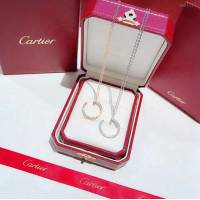 Cartier飾品 s925純銀材質電鍍厚金 卡地亞滿鑽釘子項鏈  zgk1215