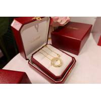 Cartier首飾品 原版龍蝦扣 卡地亞光面三鑽版 大餅項鏈  zgk1323