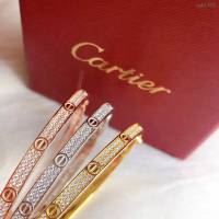 Cartier首飾品 s925純銀 卡地亞窄版 滿天星手鐲  zgk1328