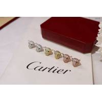 Cartier首飾 卡地亞最新火爆款 Cartier豹子祖母綠寶石耳釘  zgk1351