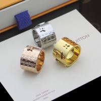 Louis Vuitton新款飾品 路易威登老花字母戒指 LV立體花卉戒指指環  zglv1973