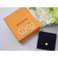 Louis Vuitton純銀飾品 路易威登圓環字母耳環 LV字母鑲鑽奢華耳吊耳勾  zglv2118