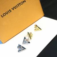 Louis Vuitton新款飾品 路易威登經典字母v鑽石耳釘 LV簡約字母耳環  zglv2150