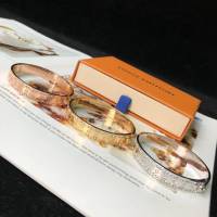 Louis Vuitton新款飾品 路易威登Monogram花卉手鐲 LV老花滿鑽手環手鐲  zglv2175