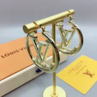 Louis Vuitton新款飾品 路易威登簡約經典字母耳釘 LV字母耳環耳勾  zglv2224