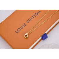 Louis Vuitton新款飾品 路易威登字母b項鏈 LV簡約字母金色可調節鎖骨鏈  zglv2230