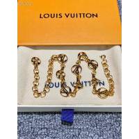 Louis Vuitton新款飾品 路易威登Monogram花朵項鏈 LV粗鏈條鏤空花朵鎖骨鏈  zglv2238