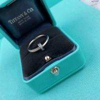 Tiffany純銀飾品 蒂芙尼女士專櫃爆款T Two戒指 Tiffany925純銀電鍍k金雙t戒指  zgt1697