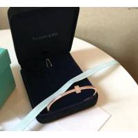 Tiffany純銀飾品 蒂芙尼女士專櫃爆款笑臉雙T窄版手鐲  zgt1708