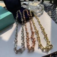 Tiffany飾品 蒂芙尼女士專櫃爆款關節U型重工項鏈 Tiffany純銀鎖骨鏈  zgt1712