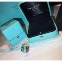 Tiffany純銀飾品 蒂芙尼女士專櫃爆款純銀琺瑯綠桃心戒指  zgt1773
