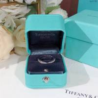 Tiffany純銀飾品 蒂芙尼女士專櫃爆款Setting純銀舞會戒指 Tiffany尖口鑽戒  zgt1780