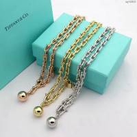 Tiffany飾品 蒂芙尼女士專櫃爆款關節U型鏈環圓形鎖吊墜雙層手鏈  zgt1813