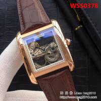CARTIER卡地亞 精緻鏤空 全自動機械男士腕表 WSS0378