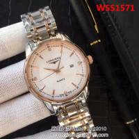 LONGINES浪琴 精鋼表殼 真皮錶帶 休閒商務男士腕表  WSS1571