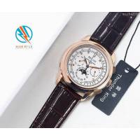 百達翡麗PATEK PHILPPE LS精品 超級複雜功能計時系列 機芯29-535升級版 全鋼鍍納米鉑金表殼 小牛皮帶 高檔男士腕表  wssb4226