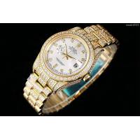 ROLEX勞力士 特別推薦新款 勞力士滿天星鑲鑽系列 電鍍18K金土豪金 純手工四爪鑲鑽 全自動機械表 高檔男表  wssb4599