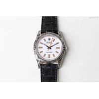 ROLEX勞力士 新品上市 N9最新力作 雕刻手工 純銀殼套 瑞士ETA2824自動上旋機芯 超強防水 鱷魚皮錶帶 高檔男士腕表  wssb4776