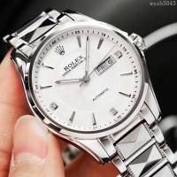 ROLEX勞力士 最新款式 勞力士日記系列 簡約版 原裝進口8205機械機芯 鎢鋼間精鋼錶帶 透視底蓋 男士腕表  wssb5043