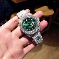 勞力士複刻手錶 116610 RolexSubmariner白金滿鑽系列機械男表 勞力士滿鑽系列男士腕表  gjs1715