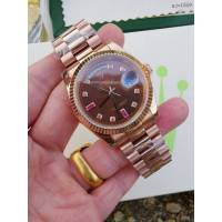 勞力士複刻手錶 Rolex星期日曆型daydate系列 36mm 全自動機械機芯女士腕表  gjs1859