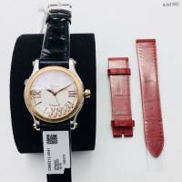 肖邦專櫃複刻女表 HappySport頂級鱷魚皮錶帶女士腕表  gjs1902