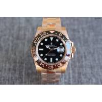 勞力士複刻手錶 Rolex格林尼治ll:黑咖雙色全玫金款男士腕表  gjs1925