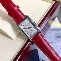 浪琴手錶 LONGINES黛綽維納鱷魚皮系列石英女士腕表  gjs2047