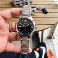浪琴複刻男士手錶 LONGINES康卡斯系列優雅腕表運動GMT腕表  gjs2180