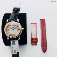 肖邦Chopard機械女士腕表 蕭邦對休閒風格頂級鱷魚皮帶女表  gjs2255