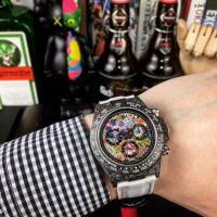 勞力士複刻手錶 Rolex迪通拿系列男表 WWF Factory新品推薦 碳纖花紋Rolex高端男士腕表  gjs2309